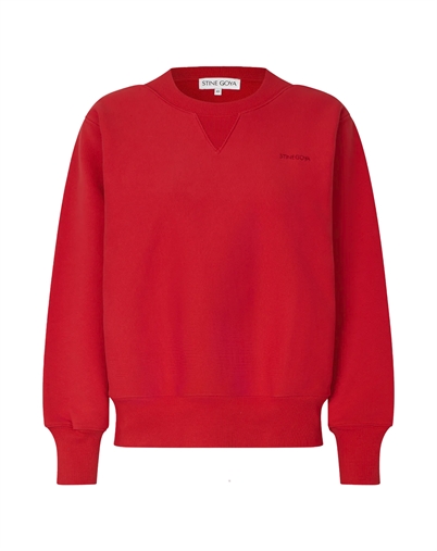 Stine Goya - Side Panel Sweatshirt - Fiery Red